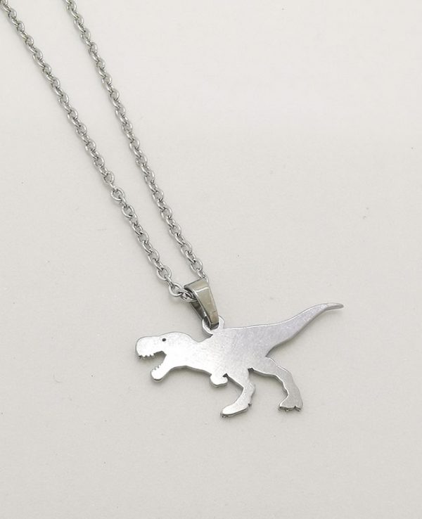 Çelik T-Rex Kolye Ucu