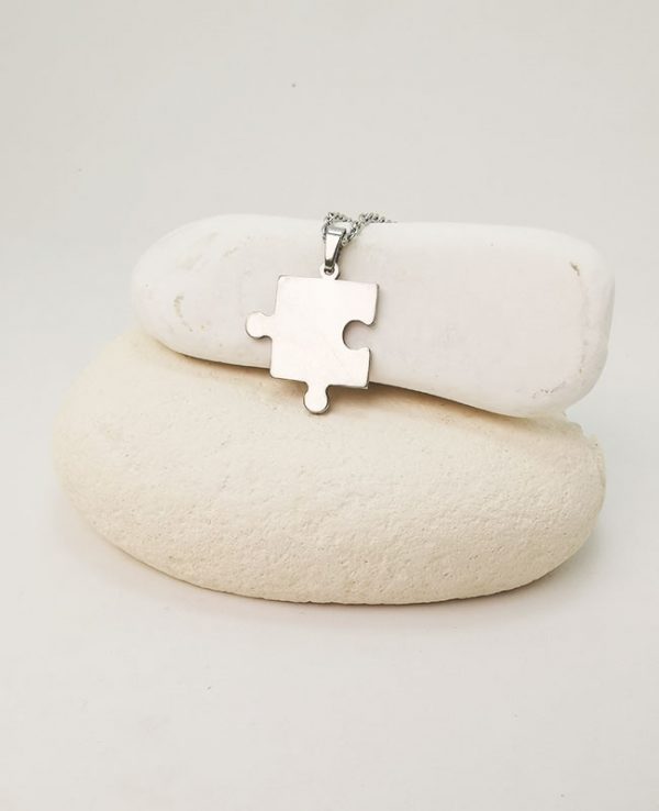 Çelik Puzzle Kolye